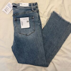 VERVET BY FLYING MONKEY Blue Ankle Cropped Jeans